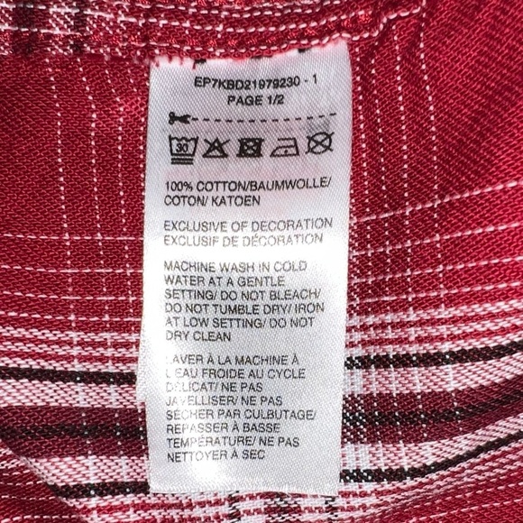 GREAT looking Boy’s fall plaid button down shirt - condition is like new - Picture 6 of 7